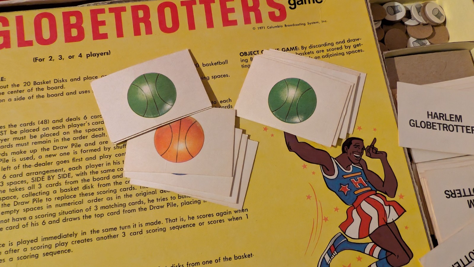 1971 Harlem Globetrotters Game Milton Bradley complete Very Good