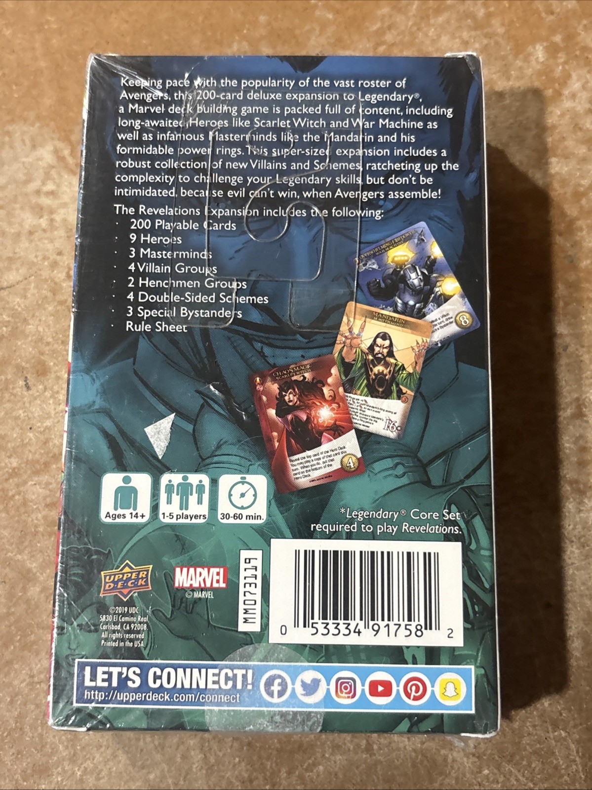 Marvel Legendary Revelations Deck Building Game Box Expansion Sealed Free Shippi