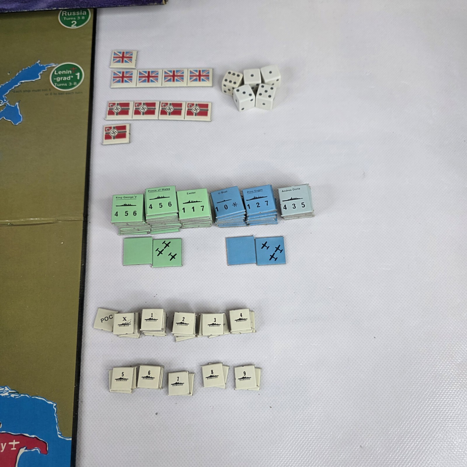 Vintage 1976 War at Sea Avalon Hill Board Game #705 – 100% Complete w/ Manual