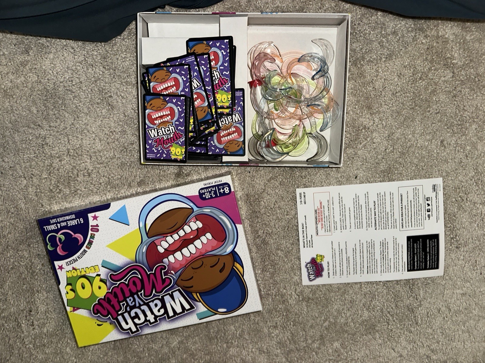 Buffalo Games Watch Ya’ Mouth 90s Edition Party Game w/ Timer, 8+, 3+ Players