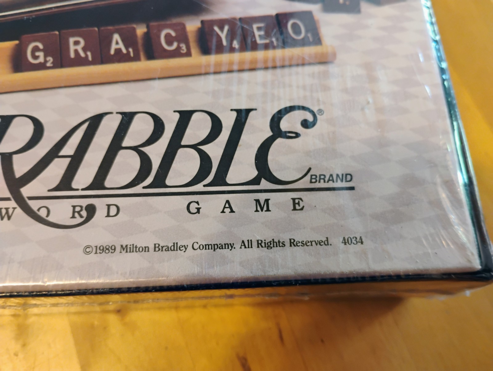 Scrabble Deluxe Edition Rotating Turntable Game Board 1989 Crossword SEALED NEW