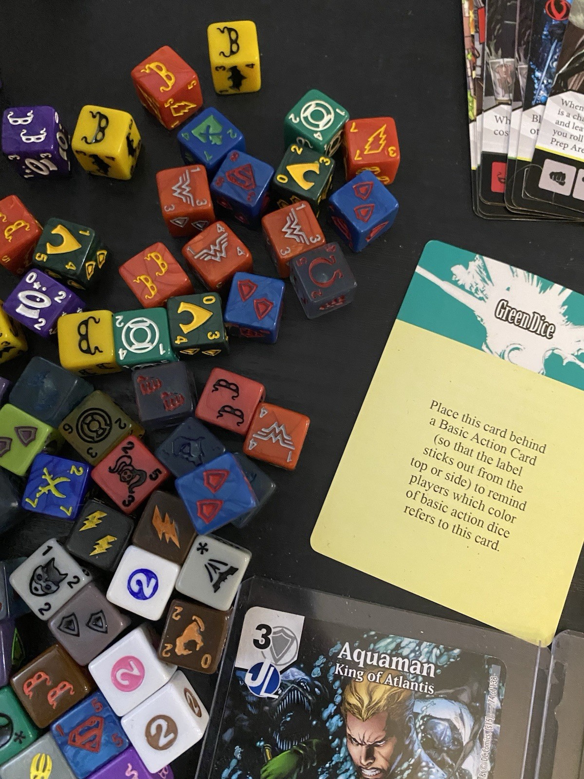 HUGE LOT- DC Dice Masters: Justice League- Wiz kids-Store Counter Box-Cards