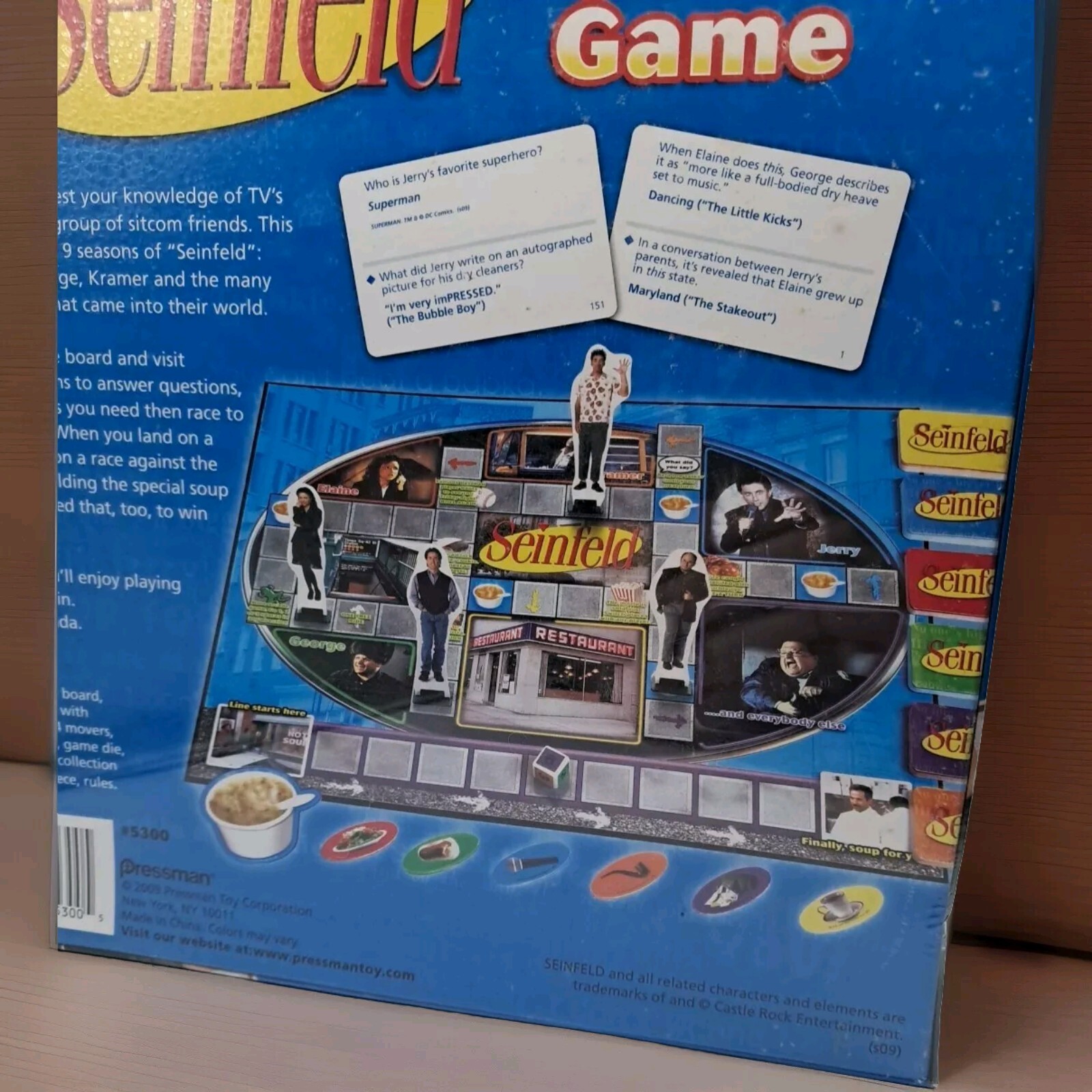 Seinfeld Trivia Game 2009 Pressman Board Game 300 Cards 600 Questions *NEW*