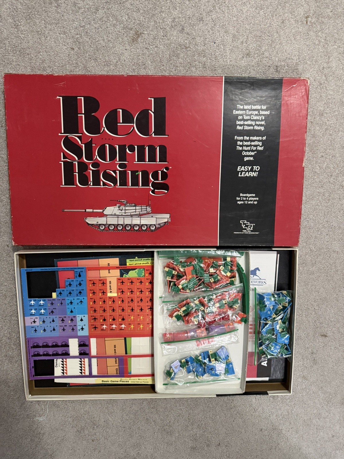 1989 Vintage RED STORM RISING Strategy Family Board Game – Tom Clancy
