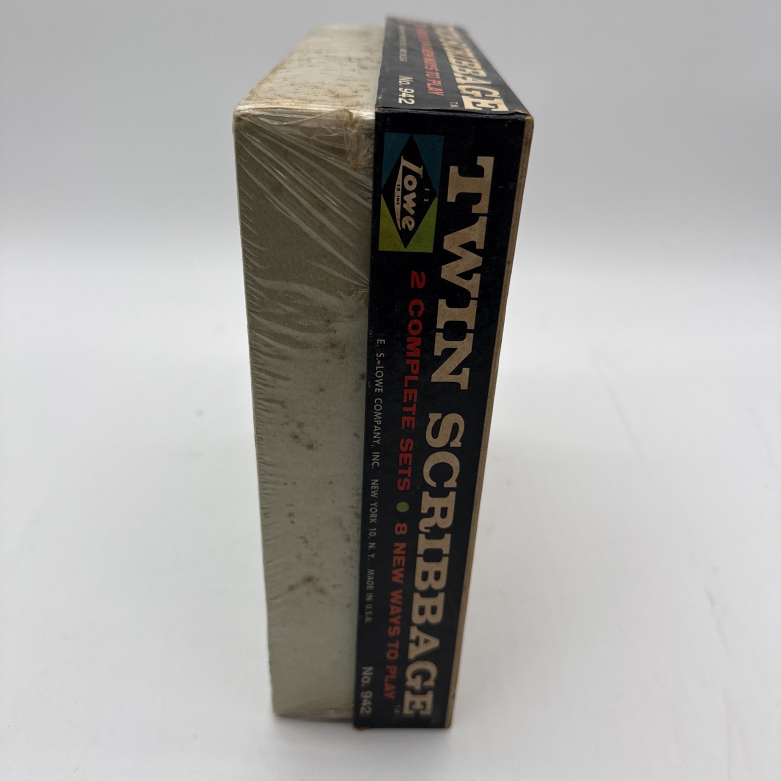 Vintage 1965 Twin Scribbage Board Game by Lowe Co. Complete Word Play NIB