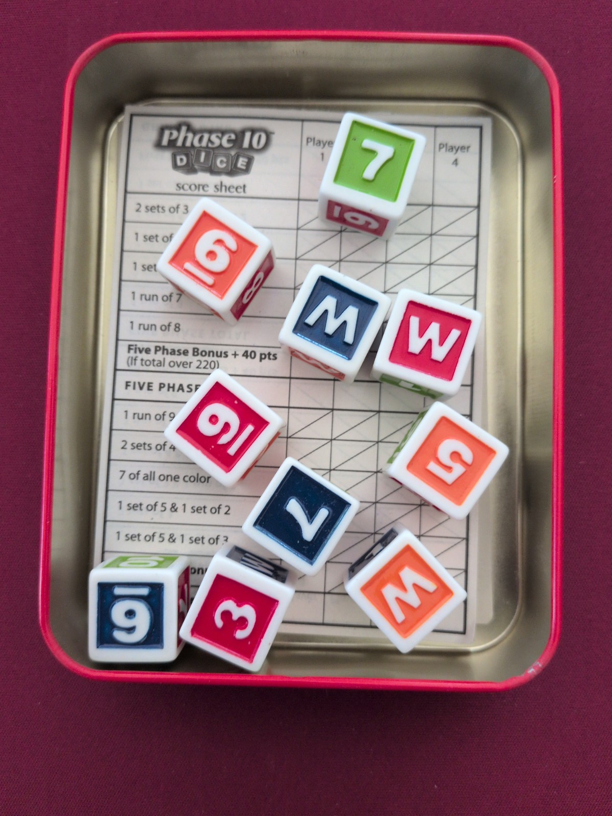 Phase 10 Dice Game – Fundex 2002 – Complete With Rules And Score Pad