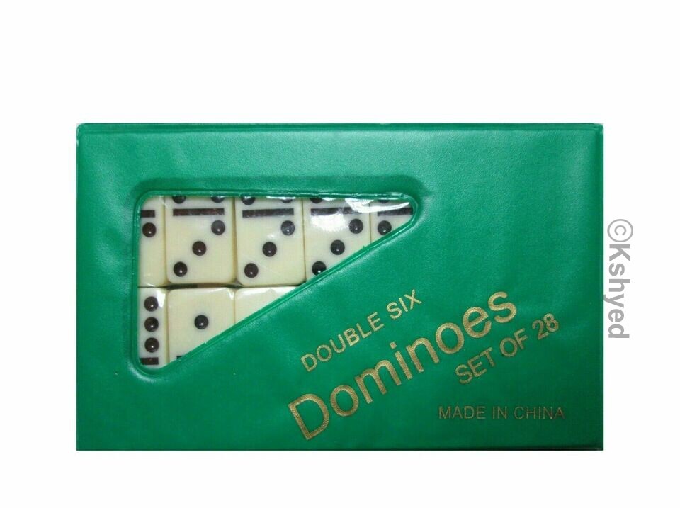 DOMINOES ONLINE DOUBLE SIX GAME SET 28 TILES & CASE/FREE DOMINO SALE – NEW