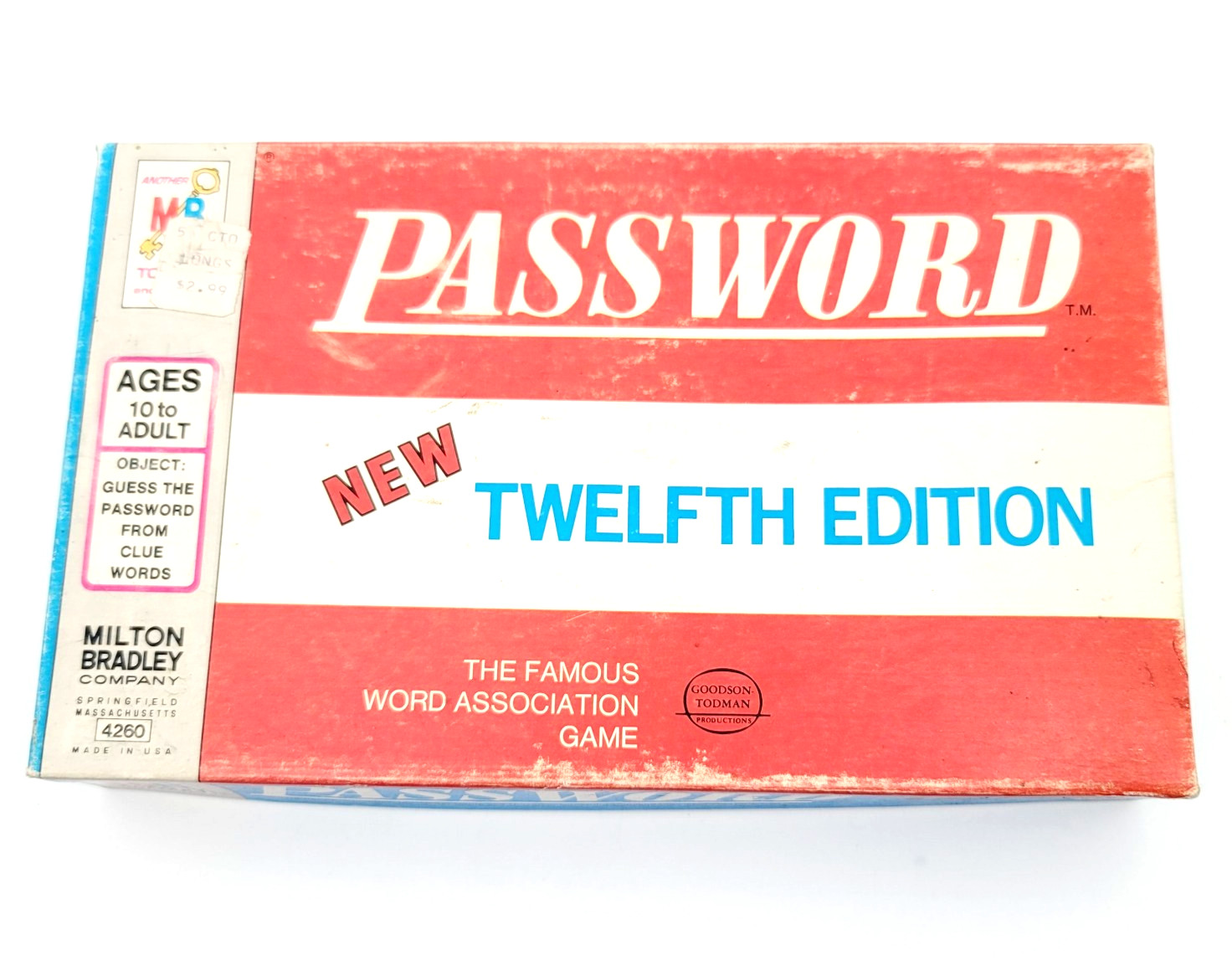 Password Game 1962 Twelfth Edition Milton Bradley Company 4260 Clue Vintage
