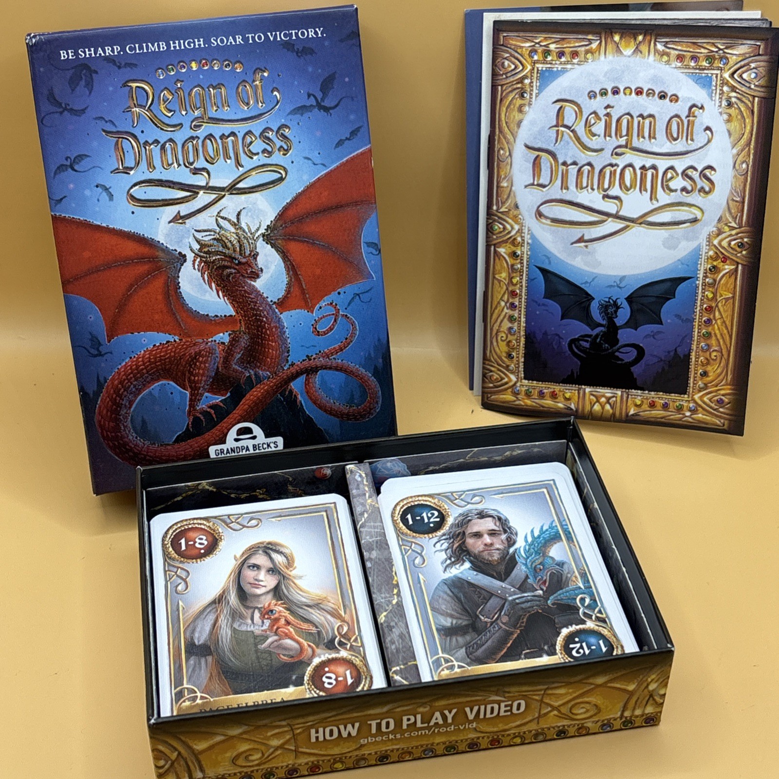 2022 Grandpa Beck’s Games Reign of Dragoness – Open Box – Complete Game!