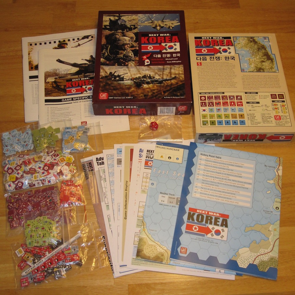 Excellent 2012 GMT ***NEXT WAR: KOREA*** Alternate History Strategy Board Game