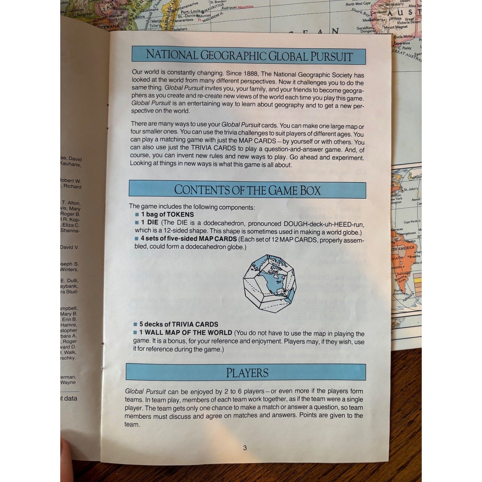 National Geographic Global Pursuit Vintage 1987 Geography Trivia Board Game