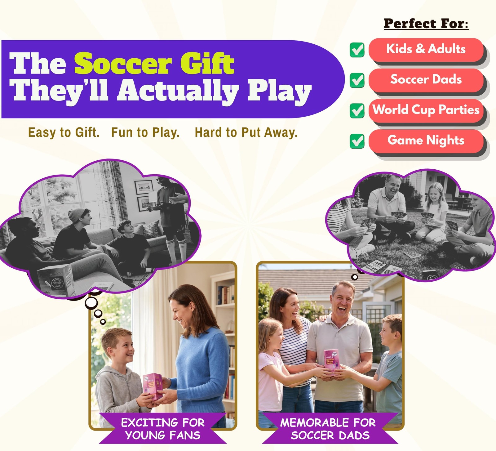 2026 World Cup Soccer Trivia Card Game, Nations & Icons – 150 Quiz Questions,…