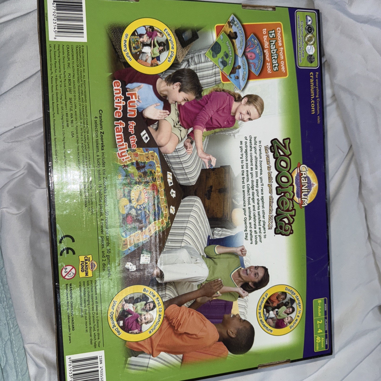 Cranium Zooreka Race to Build Your Zoo! Family Board Game 2006 Complete