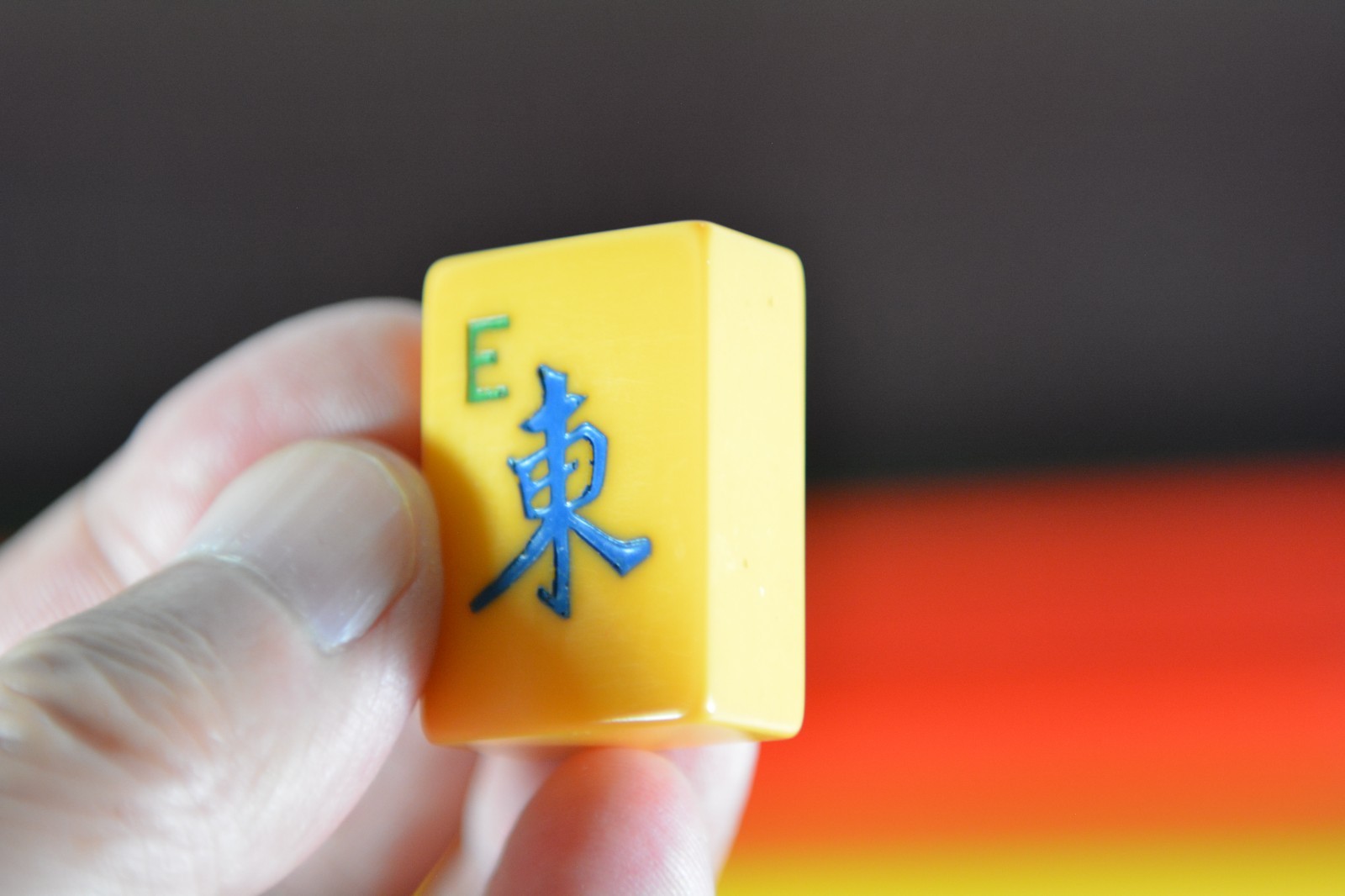 Fine OLD 156 Tile Chinese Mahjong Game Bakelite Butterscotch Mah Jongg Rack Case