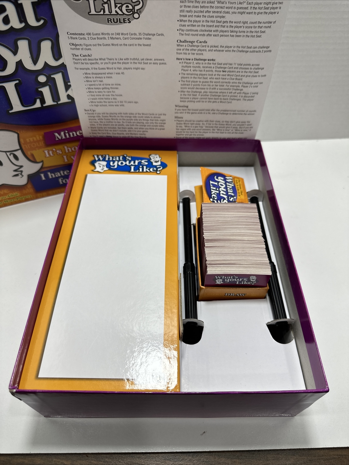 WHAT’S YOURS LIKE Game Verified Complete Party Game 4 or More Players 12+