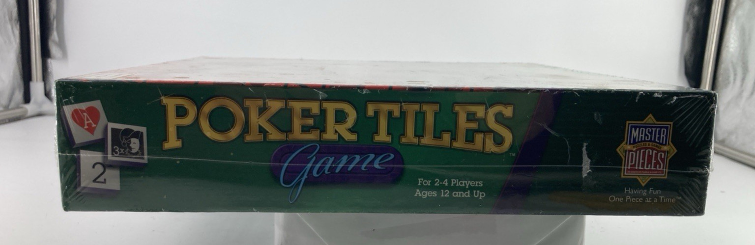 NEW – Poker Tiles Game COMPLETE MasterPieces 2005 Board Trays Family Friends