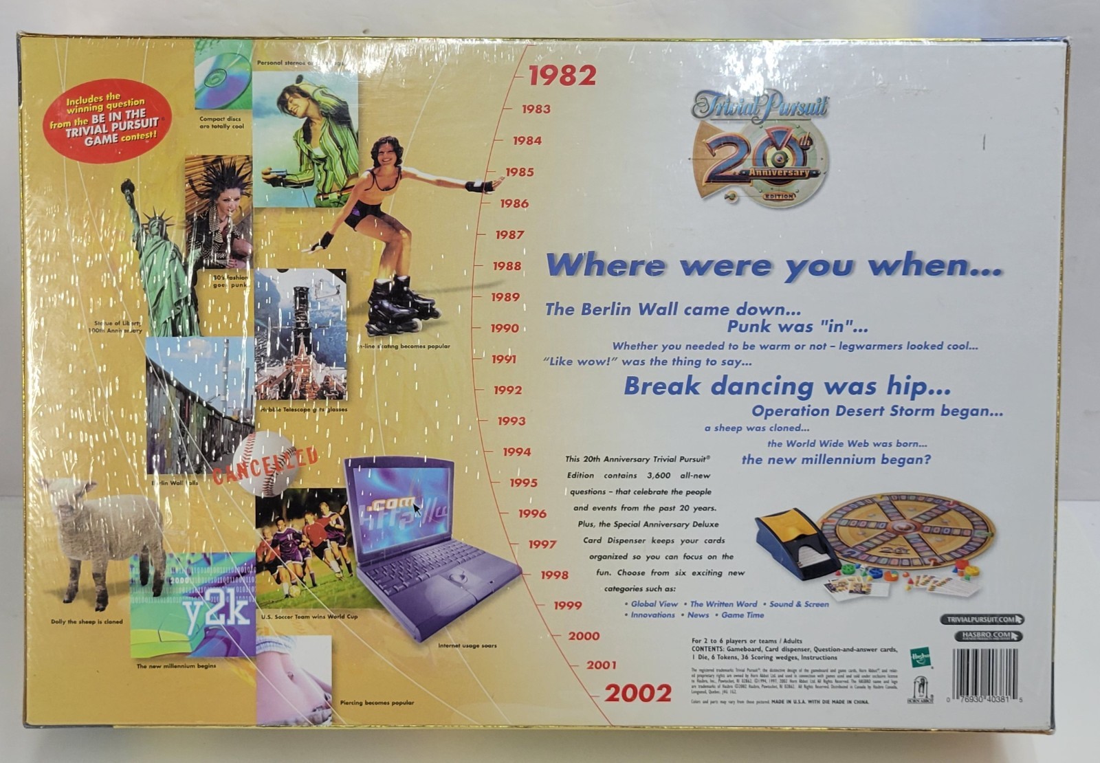 Trivial Pursuit 1982 to 2002 20th Anniversary Edition Brand New Sealed!