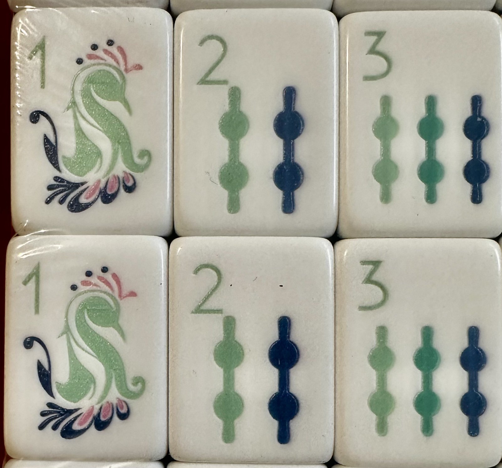 DARK GREEN – 4 Layer Acrylic Mahjong Tiles Full American Set 160 Tiles US SELLER