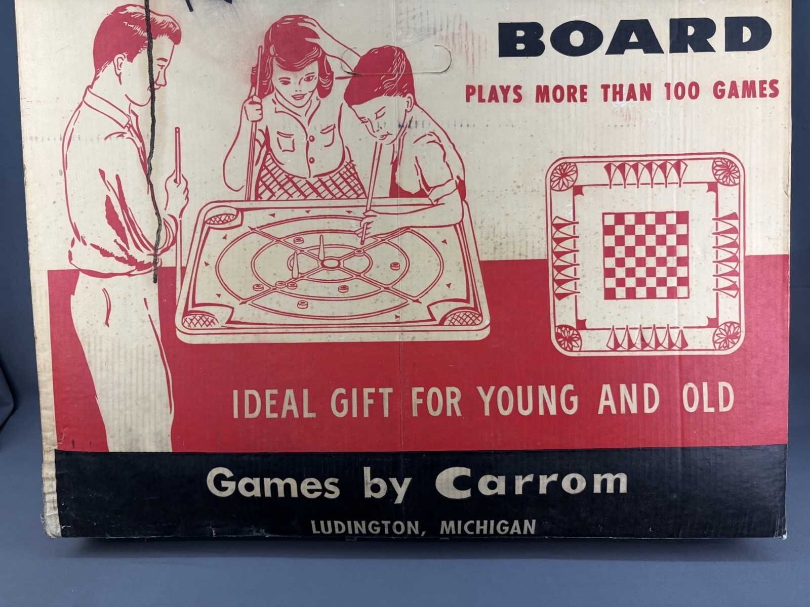 Vintage 1963 Carron Game Board No. 106 Game Rules Book Original Box Play Pieces