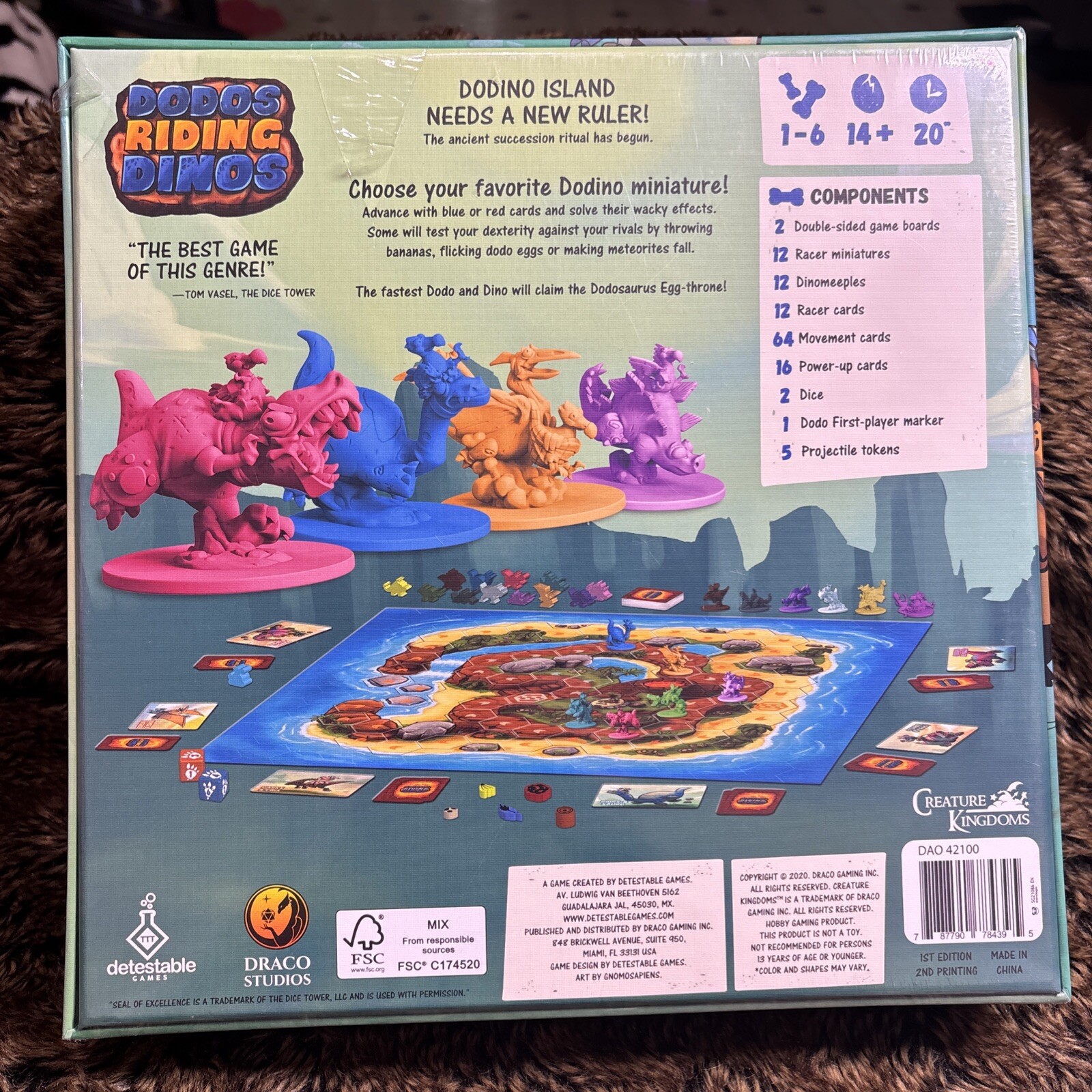 Dodos Riding Dinos Base Game Kickstarter by Draco Games SEALED 1st Edition