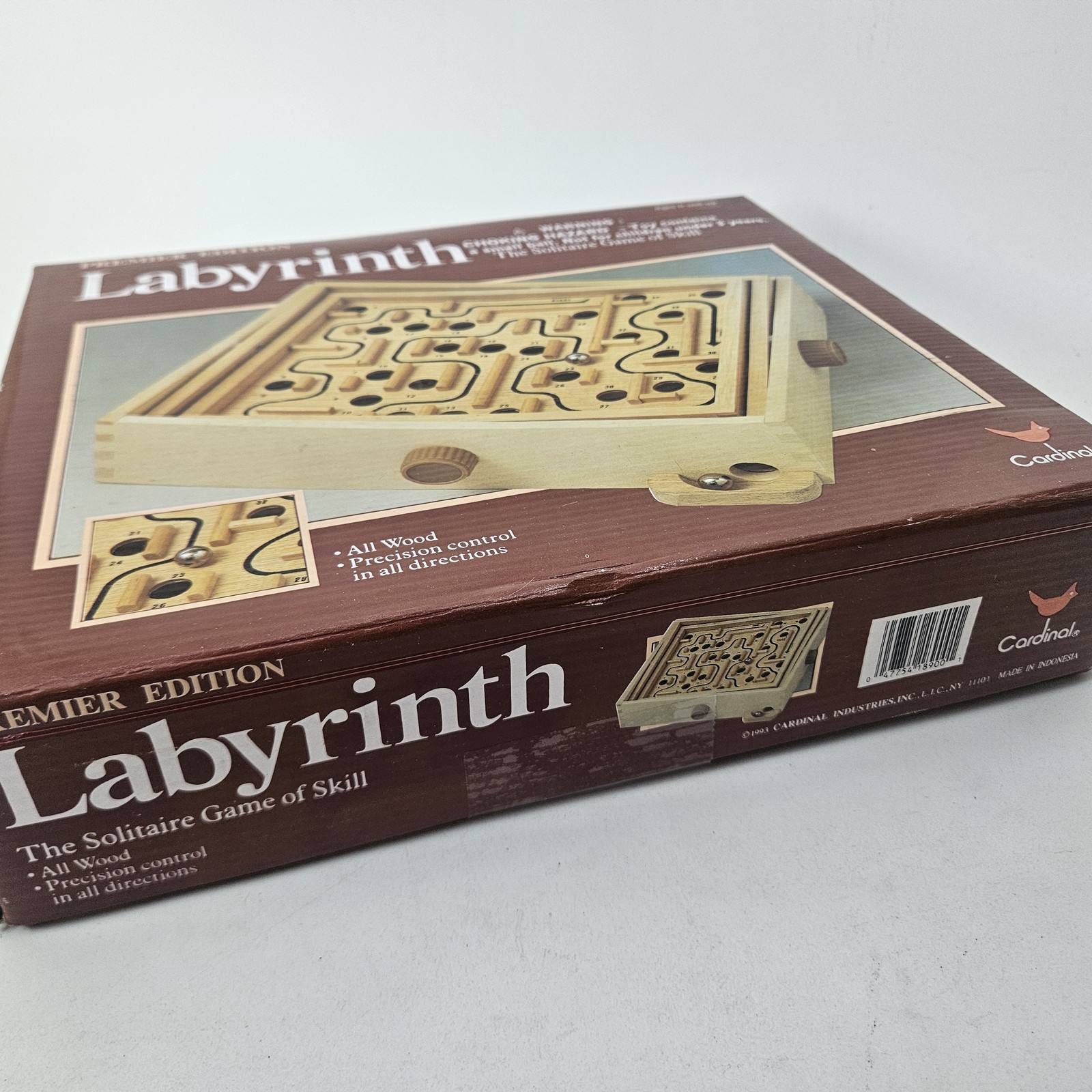 Cardinal Premier Edition Labyrinth Wooden Maze Skill Game Ages 6+ Solitaire New