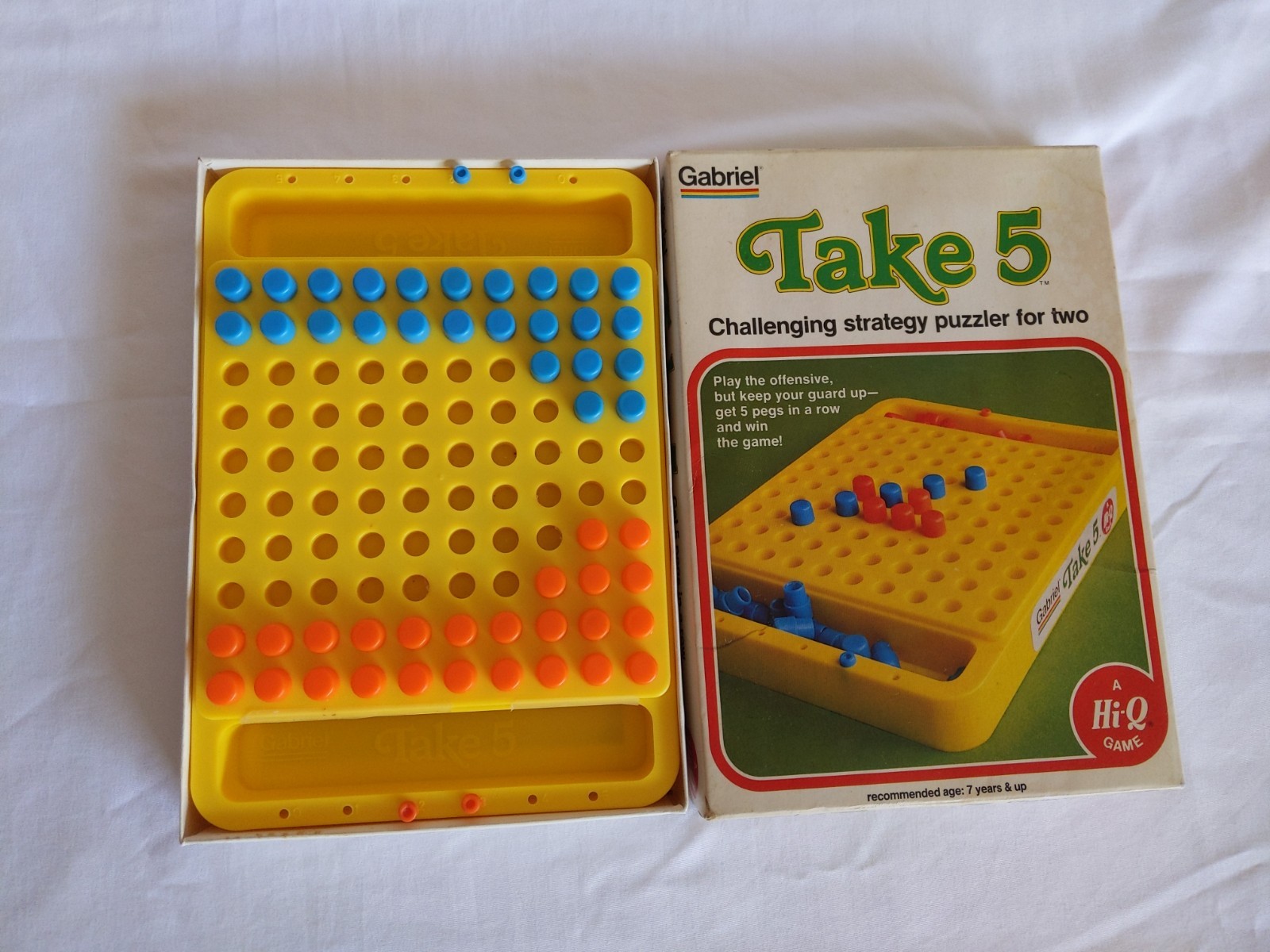 Vintage Gabriel Take 5 Challenging Strategy Puzzler For Two Hi Q Game 77452