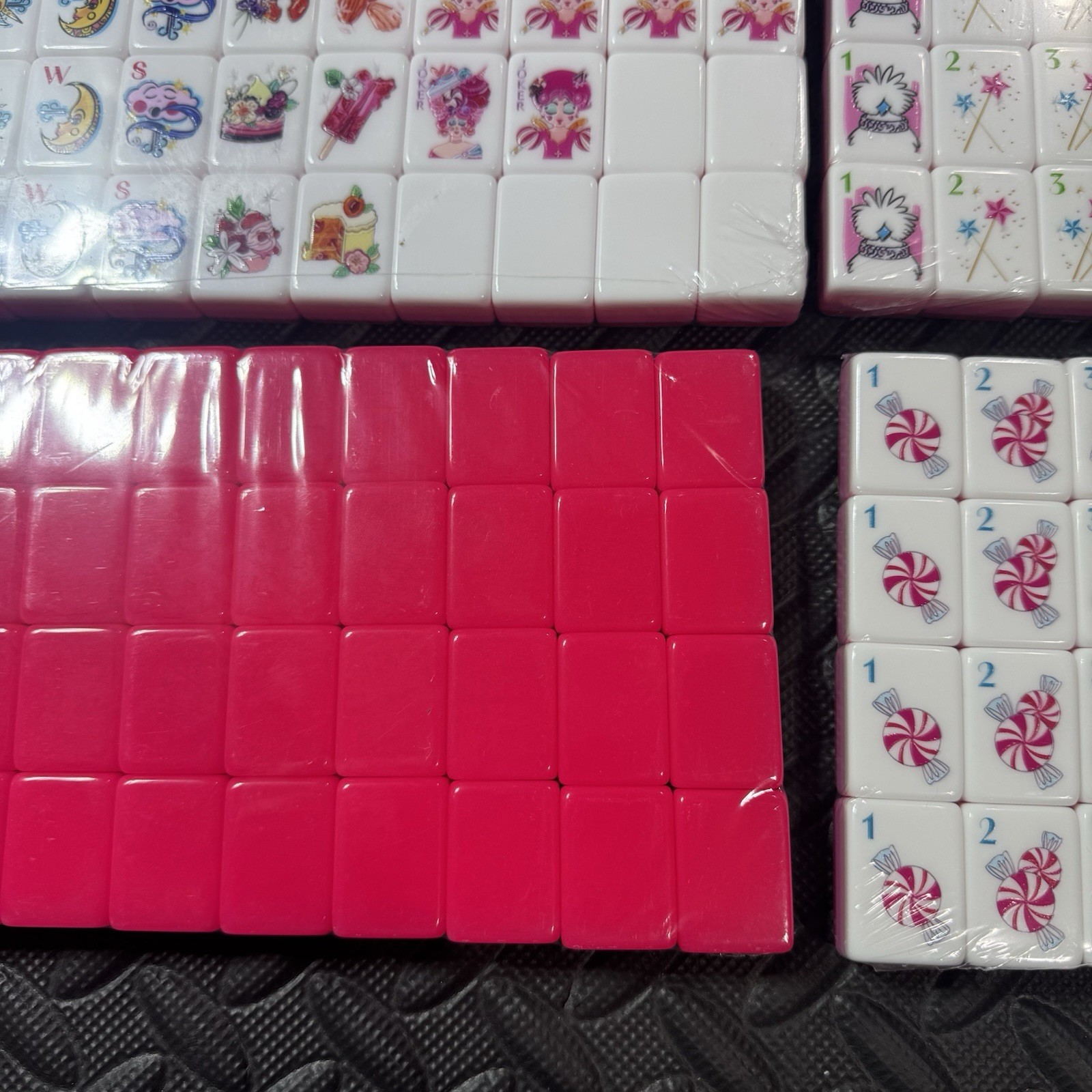 MAHJONG TILE SET PINK / Glitterville Ships from USA