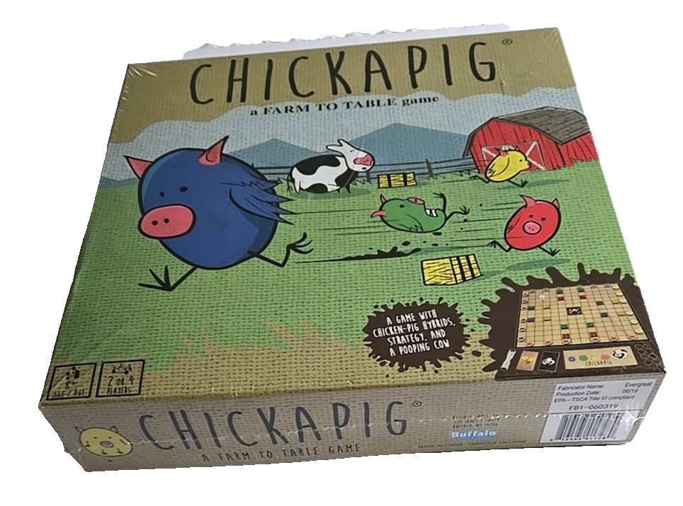 Chickapig A Farm to Table Board Game Strategy 8+2-4 Players New Sealed