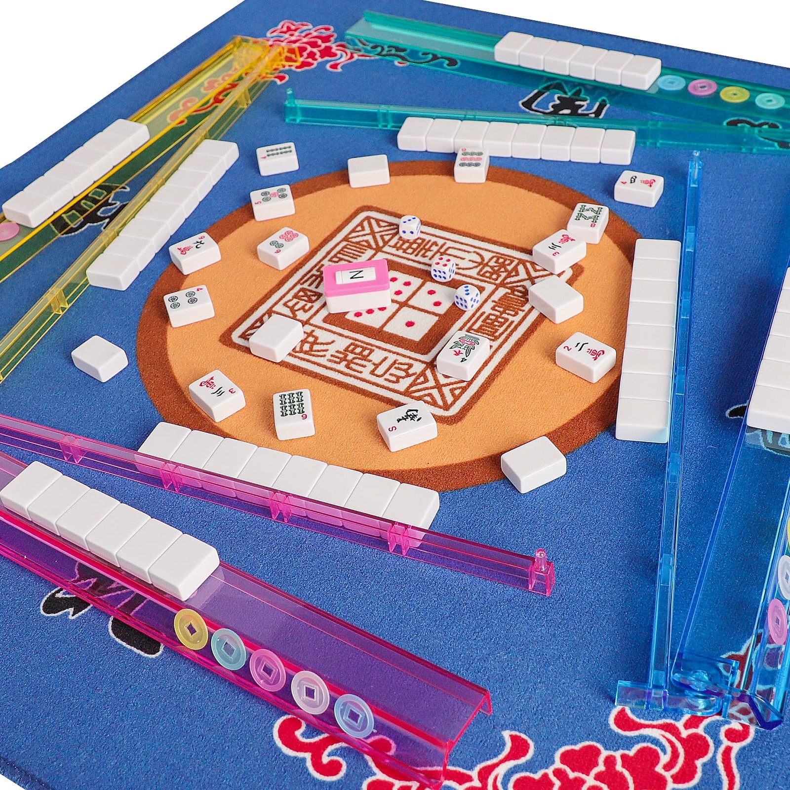 GUSTARIA American Mahjong Game Set, 166 9 inches x 20 x 3 inches, Blue
