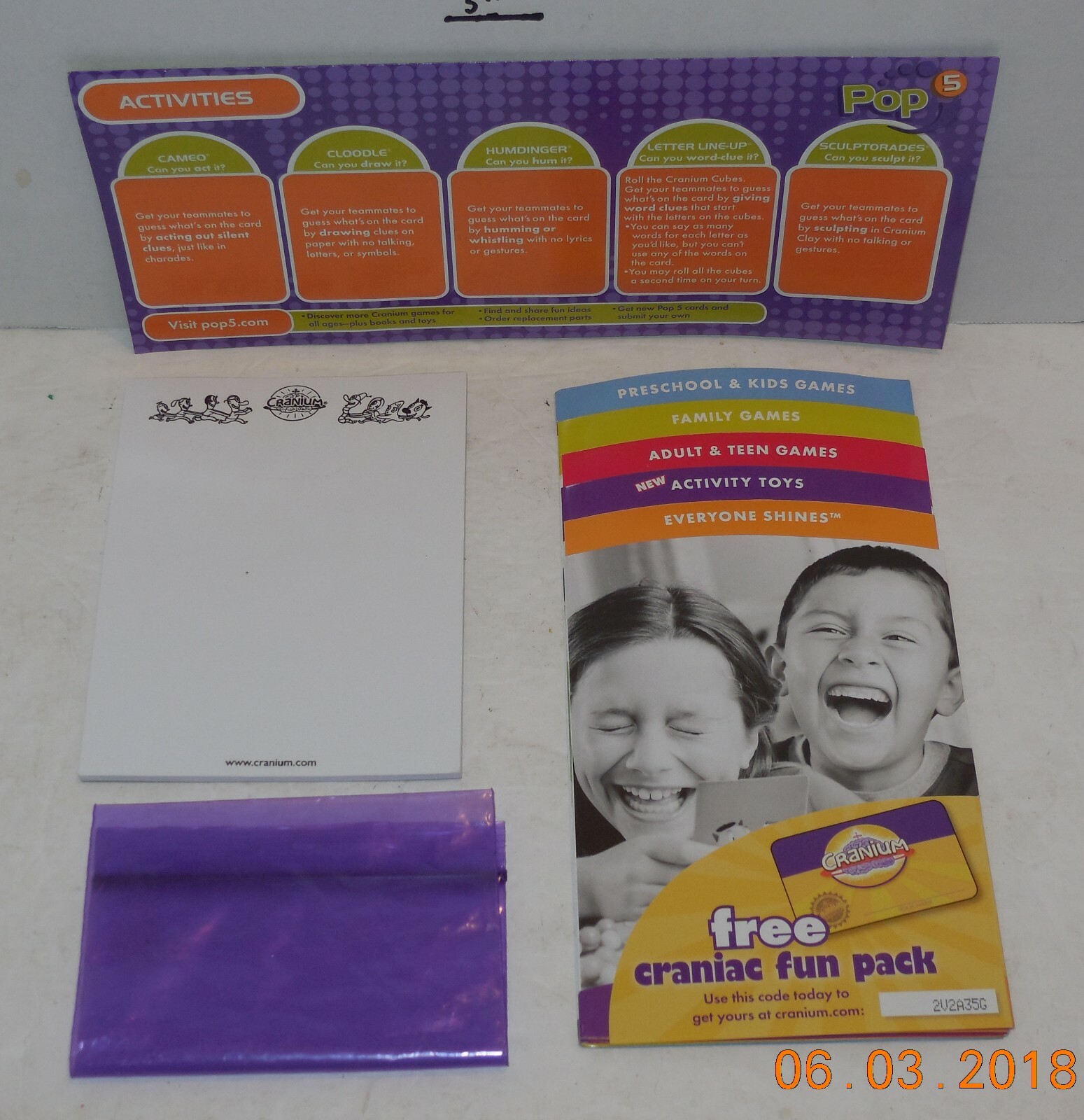 2006 Cranium Pop 5 Adult Pop Culture 100% complete Board Game