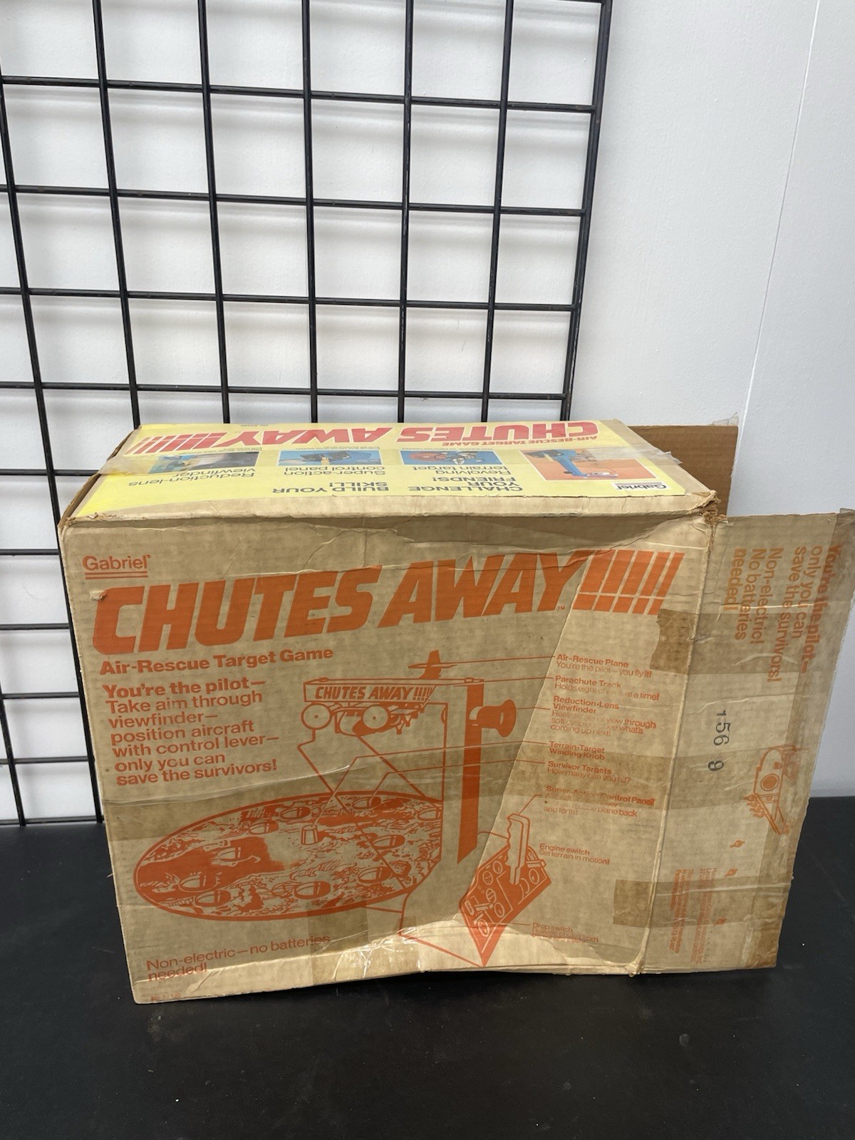 1977 Gabriel Chutes Away Air Rescue Target Game Tested & Working! With Box!