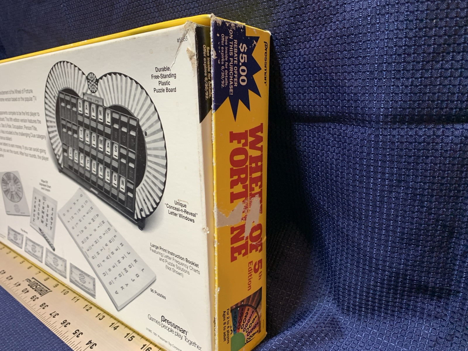 Vintage – 91 – Wheel Of Fortune Board Game 5th Edition Pressman – Free Shipping