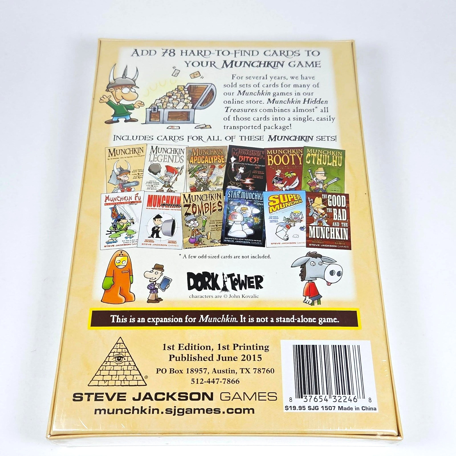 New/Sealed Munchkin Hidden Treasures 1st Edition 1st Printing Expansion Pack