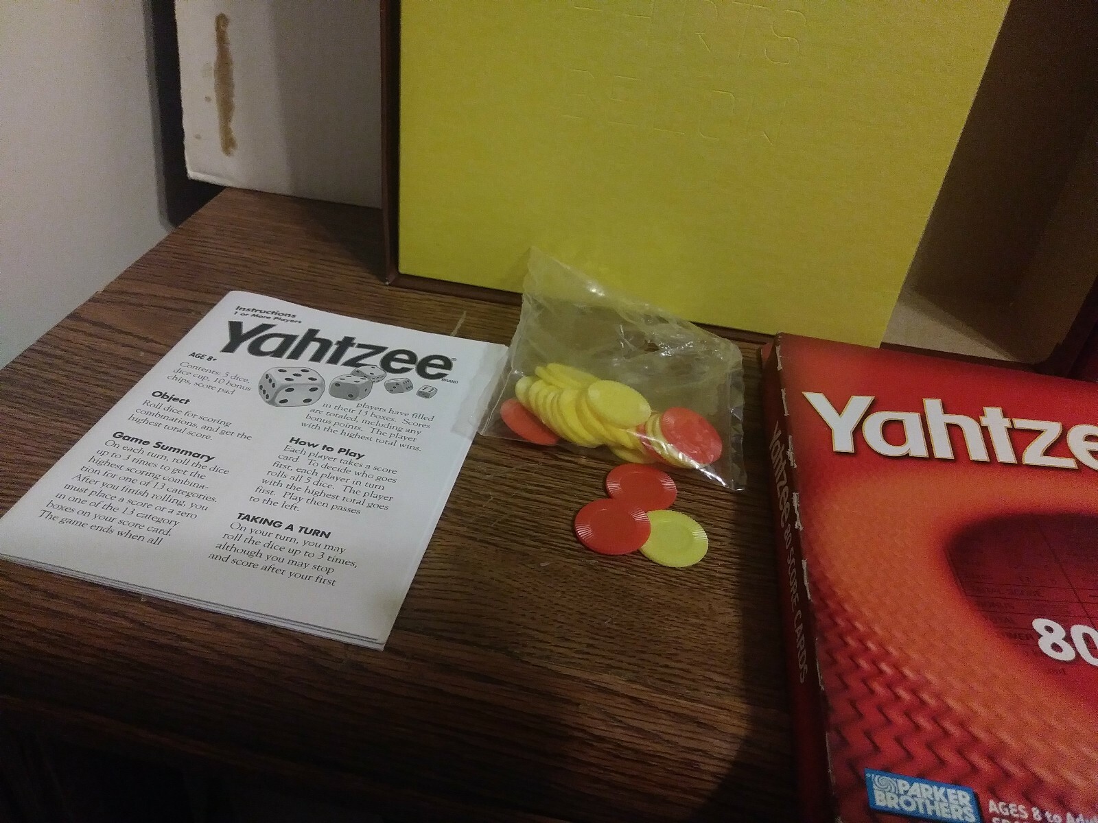 Yahtzee Game 8+ 1 or More Players 1998 Word Games