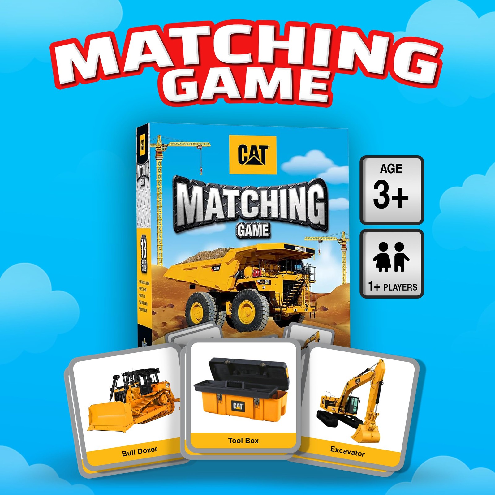 Officially Licensed CAT Picture Matching Card Game for Kids and Families