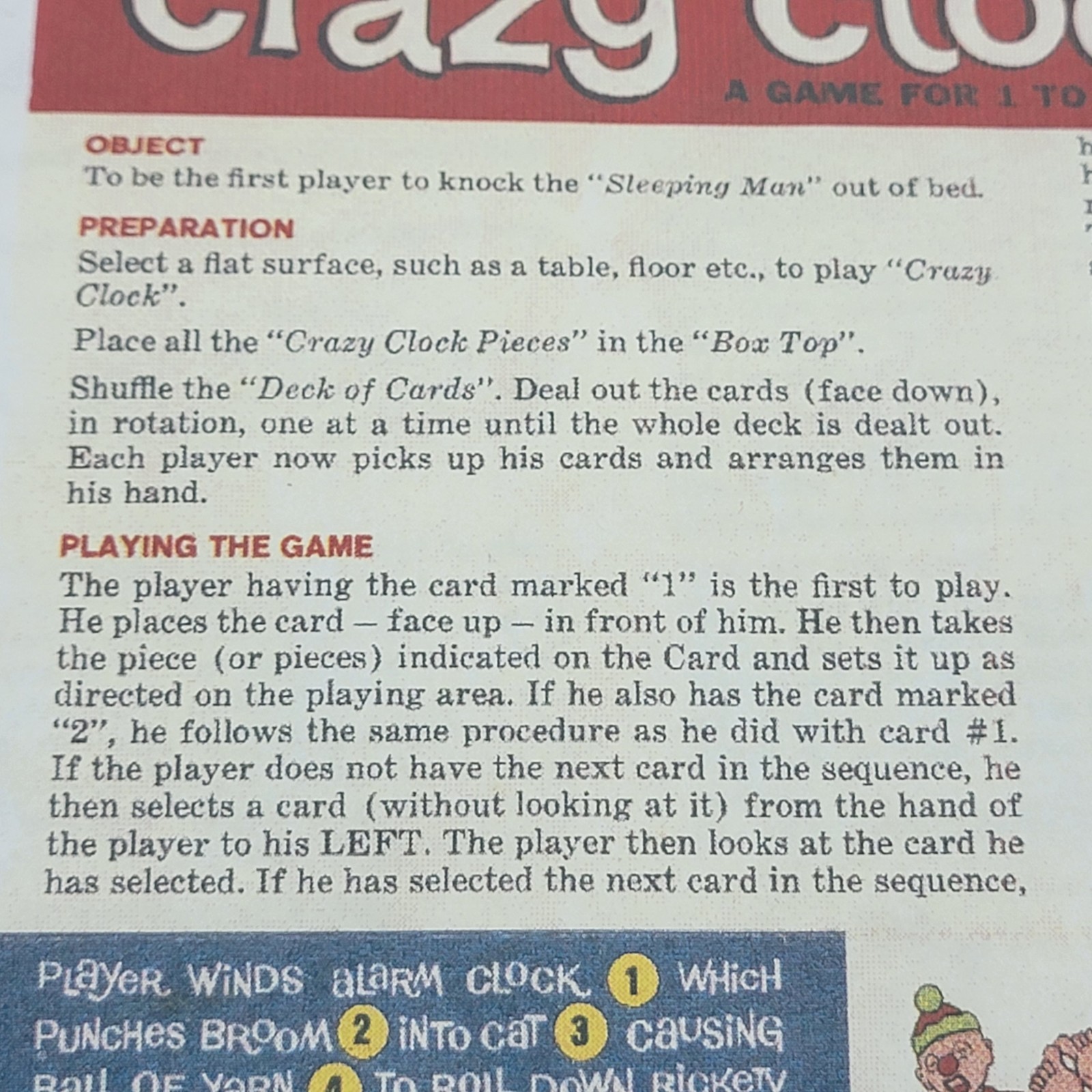 vintage 1964 Crazy Clock Game Ideal “99%” complete!