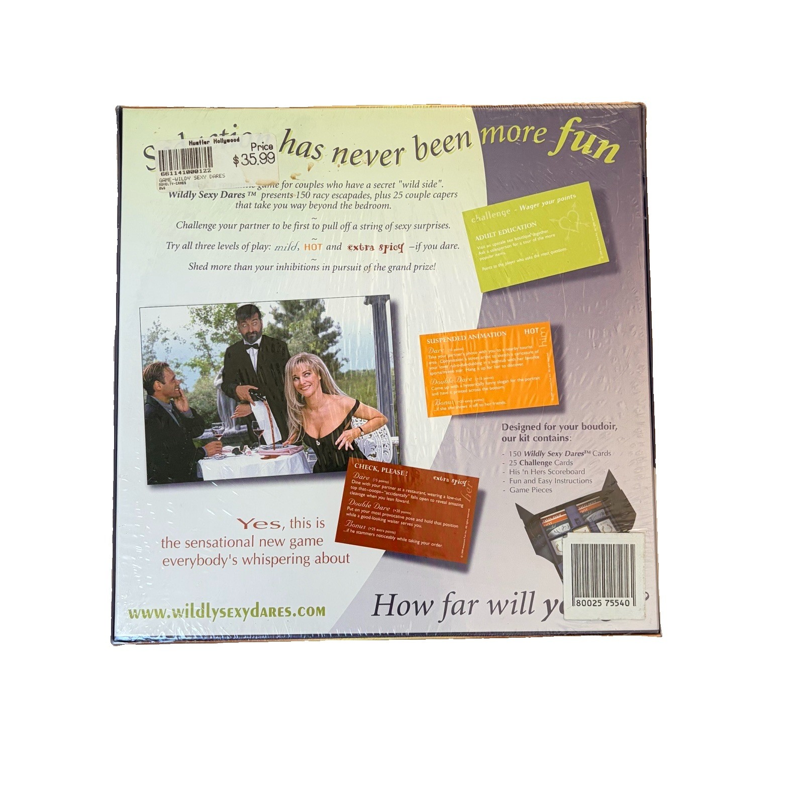 Vintage 1999 Wildly Sexy Dares Adult Couples Board Game Sealed Rare Date Night