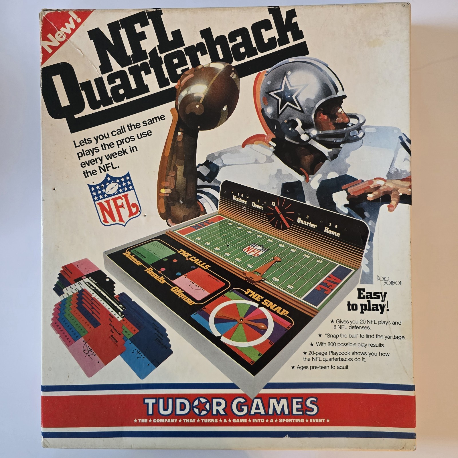 Vintage 1977 Tudor NFL Quarterback Board Game – 100% Playable, Cards Complete