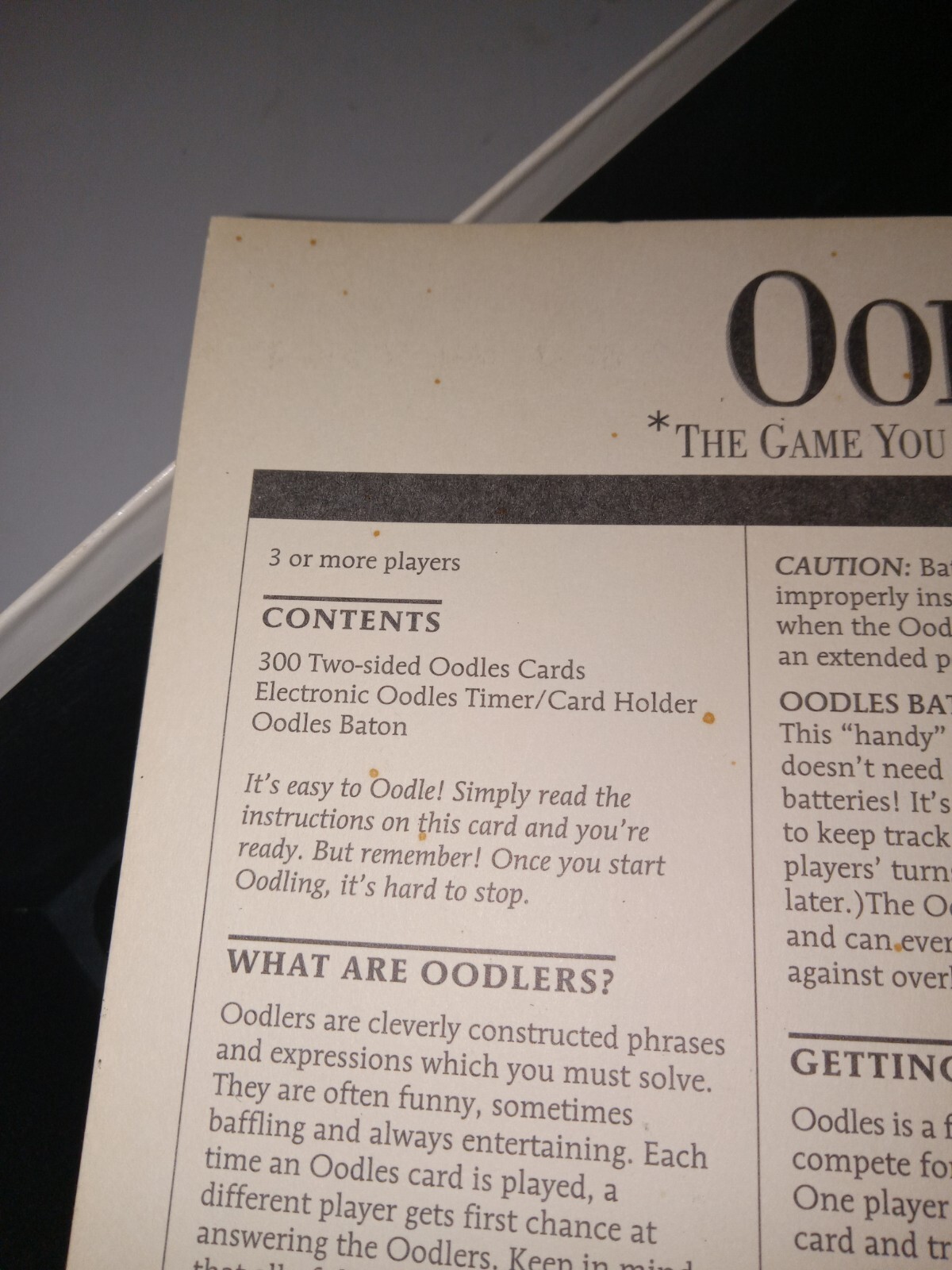 Milton Bradley Oodles Board Game Hersch Problem Solving 1992 100% Complete