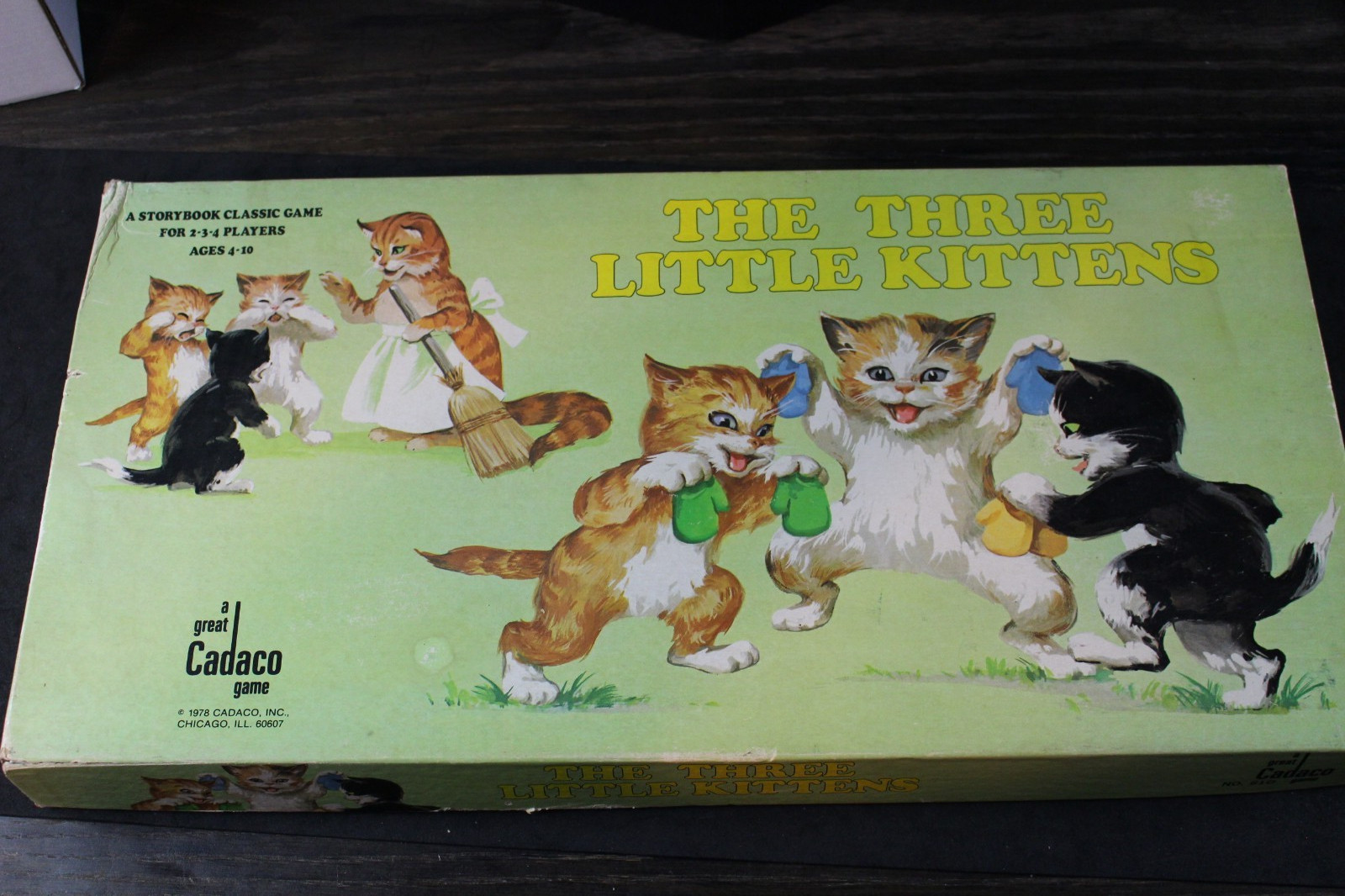 Vintage Board Game – Three Little Kittens Game – Complete – Cadaco – Ages 4-10