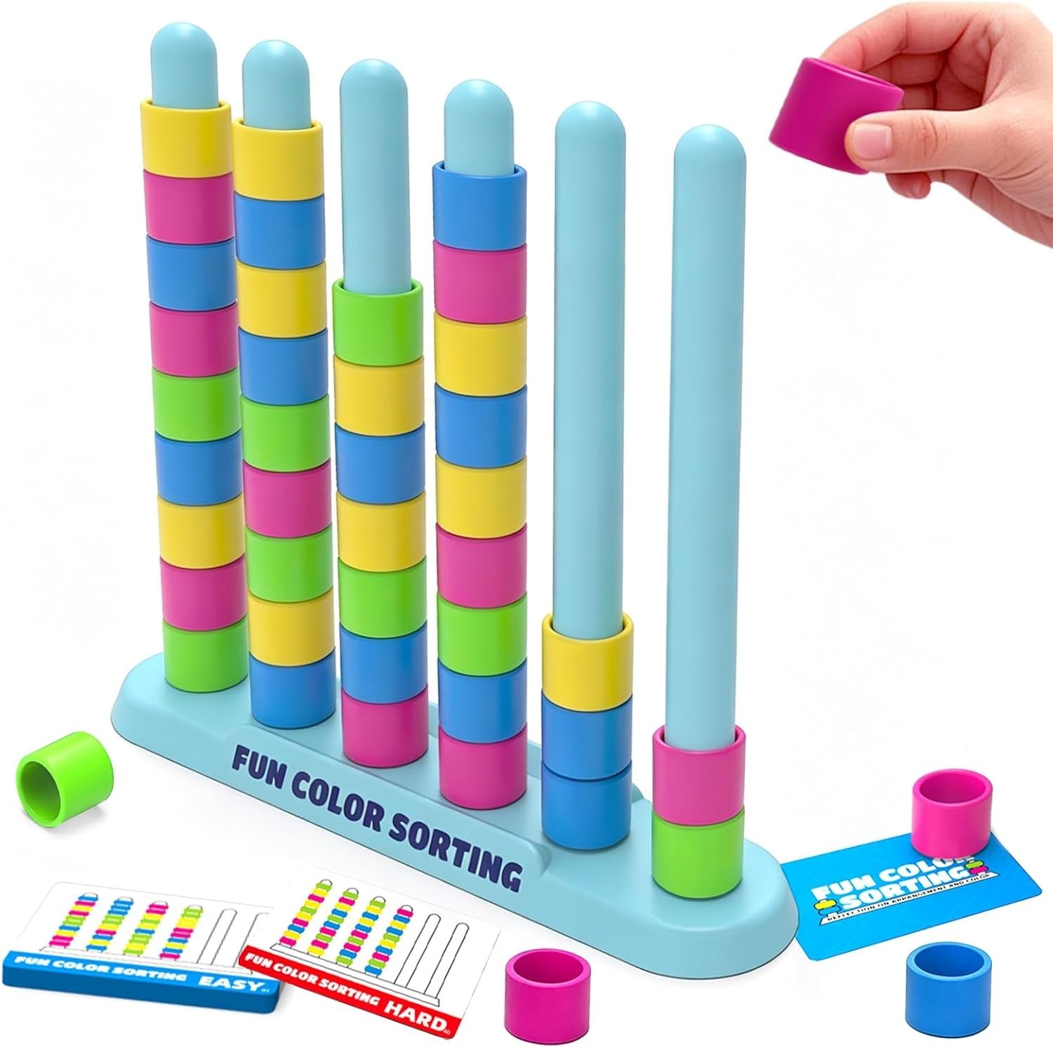 Giant Color Stack Challenge by Relatable – Strategy Stacking Game with 50 Puzzle