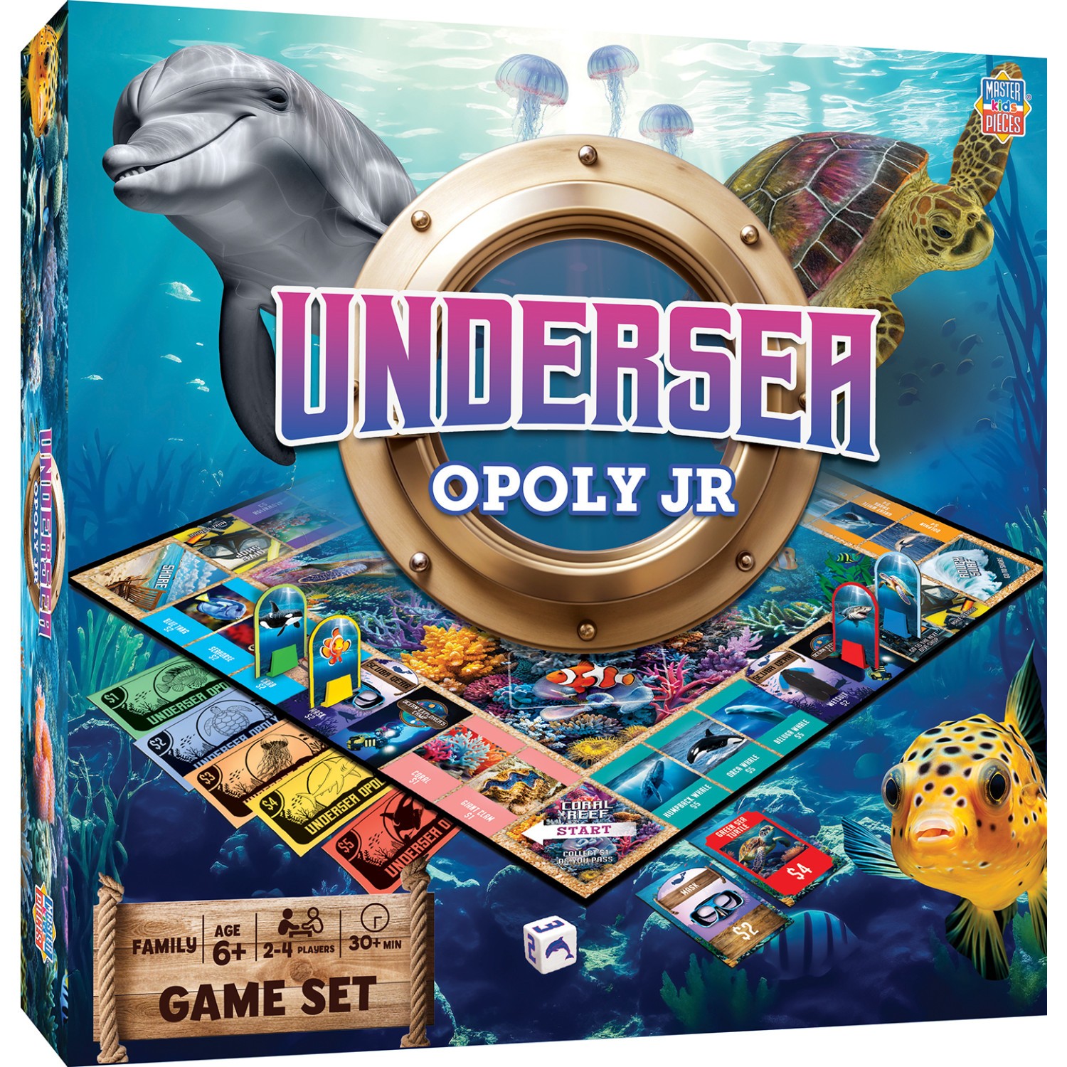 MasterPieces – Undersea Opoly Junior – Board Game for Kids