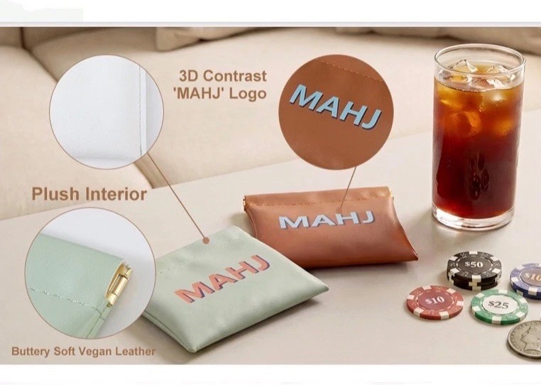 Sunnymove® American Mahjong Dice Bag Squeeze Pouch Mahjong Coins Money WITH DICE