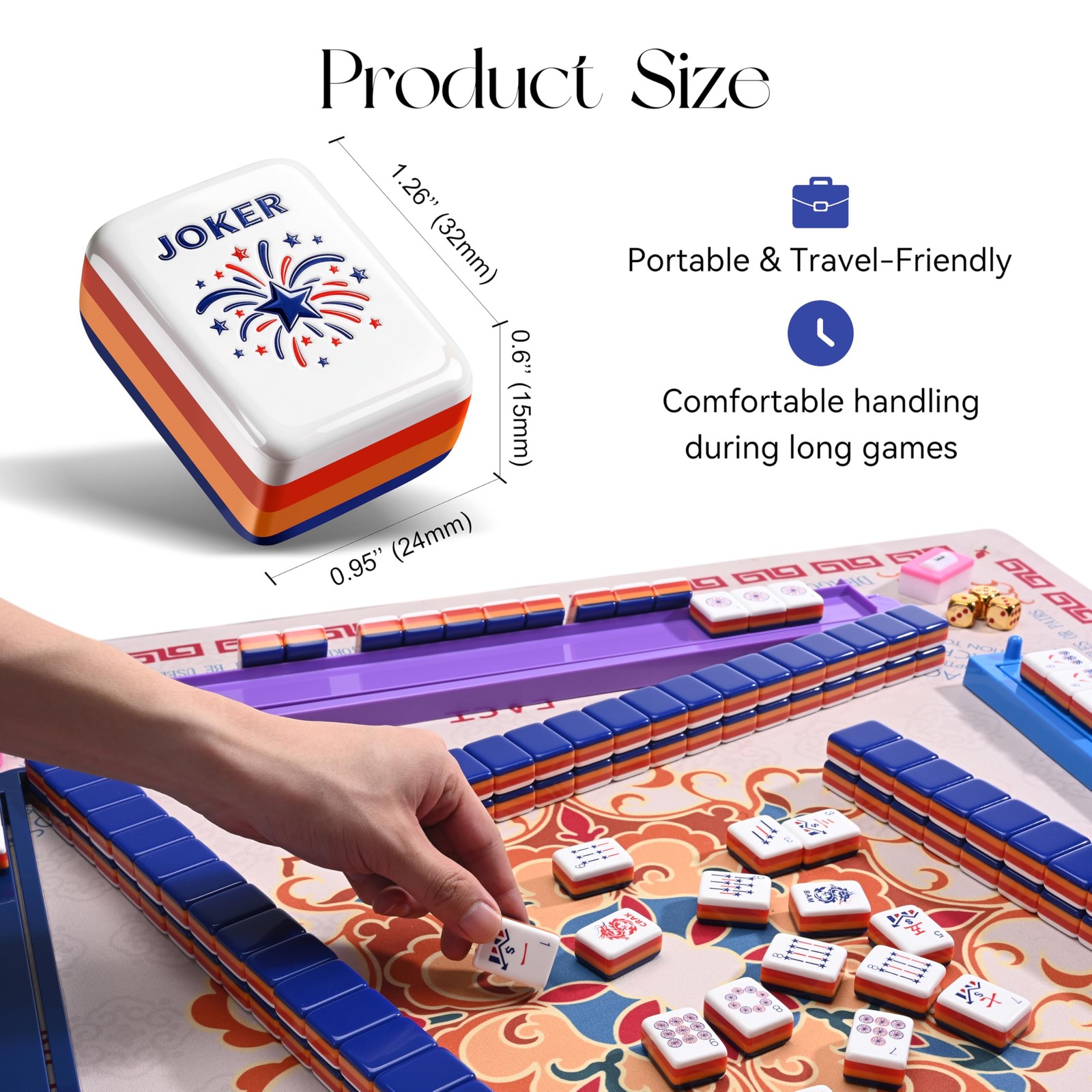 Topmahjing American Mahjong Tile Set – 160 4-Layer Acrylic Tiles, 4 All-in-On…