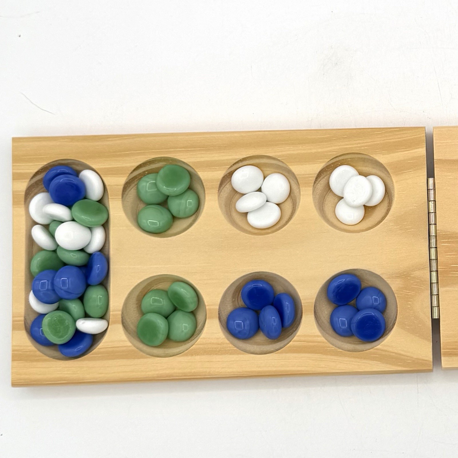 Cardinal Mancala Complete Solid Wood Folding Game Board Stores All 48 Pieces
