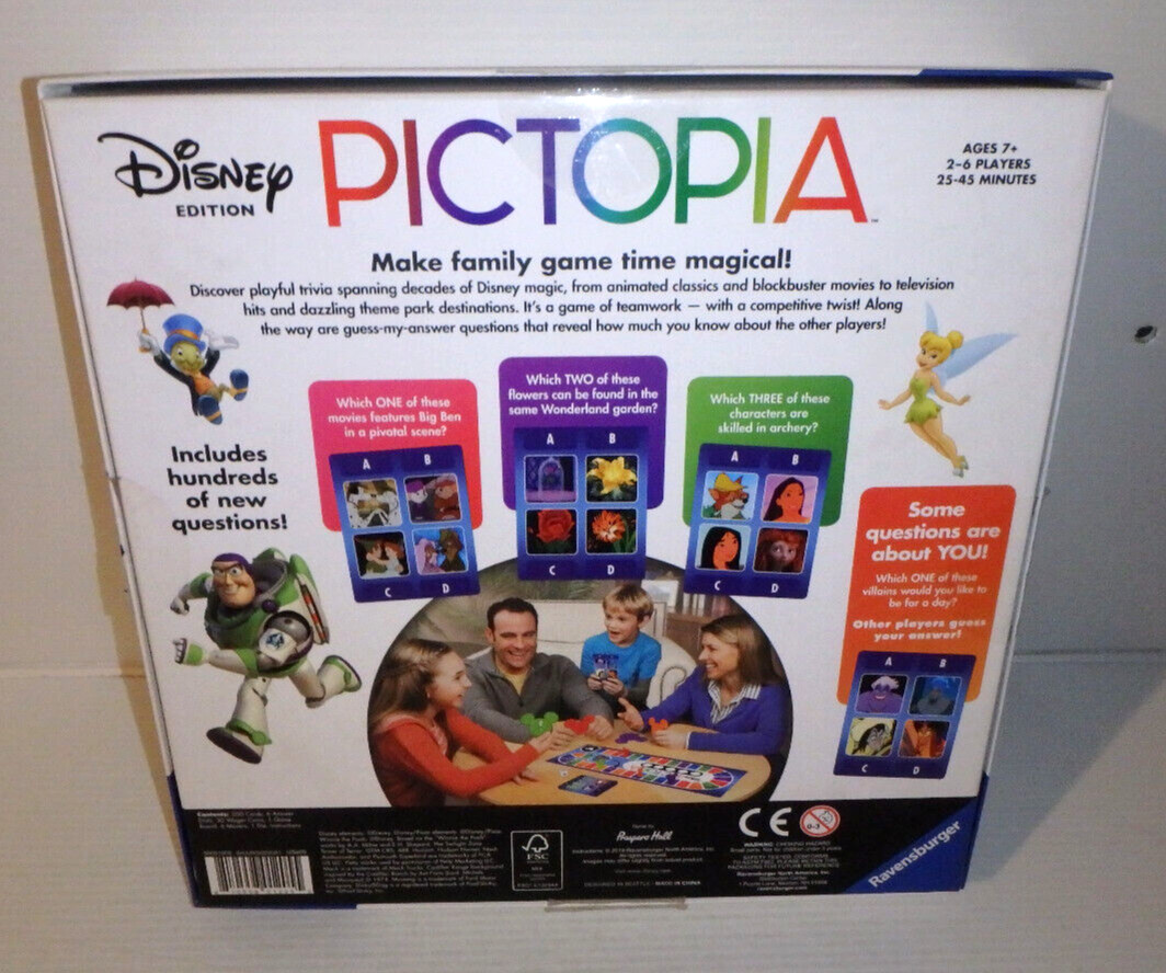 RAVENSBURGER Disney “PICTOPIA” The Ultimate Picture Trivia Family Game ~ LN!