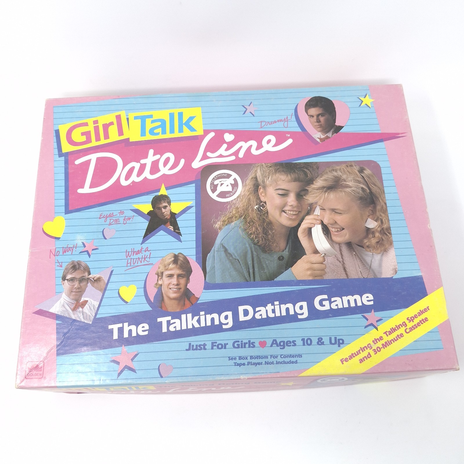 Golden 1989 Girl Talk Date Line The Talking Dating Game Complete w/ Cassette