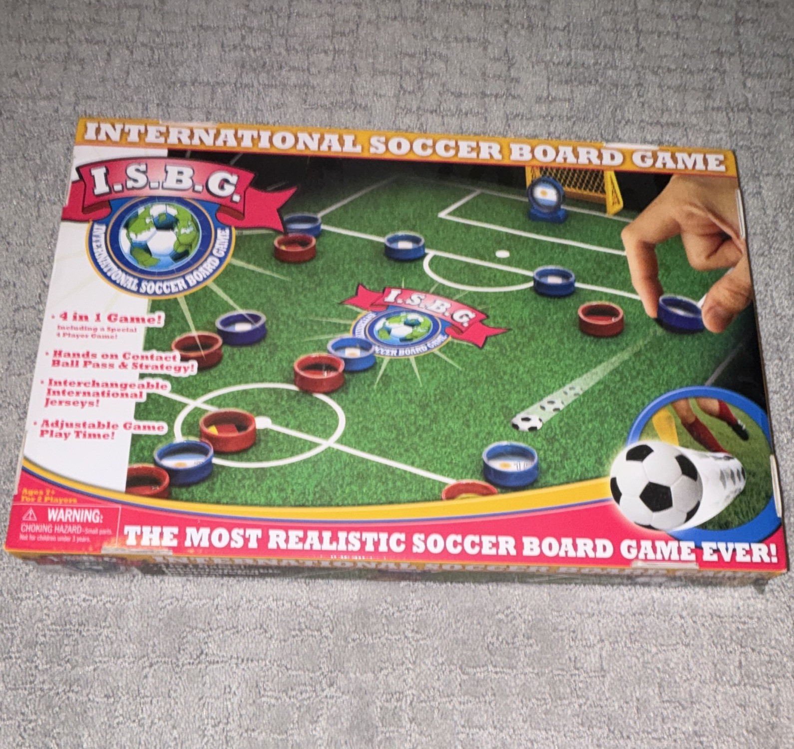 I.S.B.G World Cup International Soccer Board Game 4-in-1, 2+ Players, 10 Teams