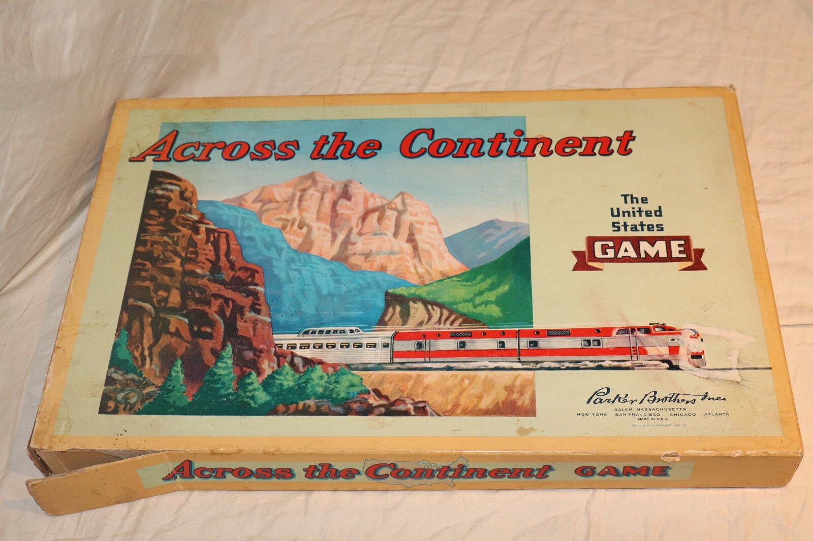 Vintage 1952 Parker Brothers Across the Continent Board Game *READ*