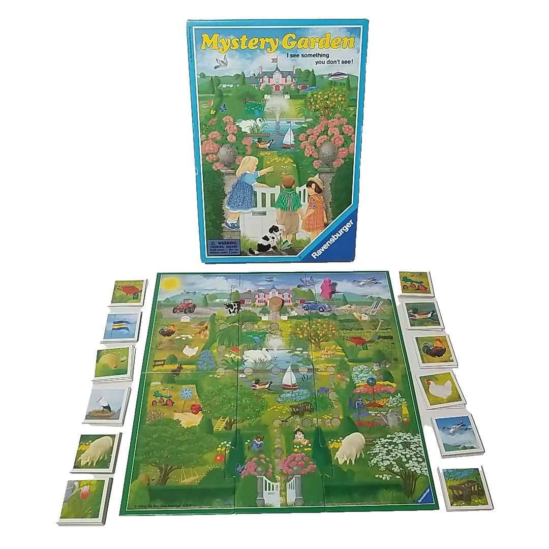 1992 Vintage Ravensburger MYSTERY GARDEN Game All Pieces / Missing Instructions